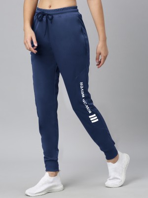 MANIAC Printed Women Dark Blue Track Pants