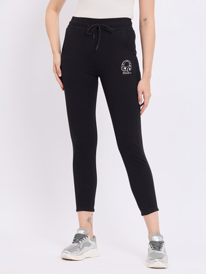 DUKE Solid Women Black Track Pants