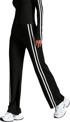 Dockstreet Solid Women Black Track Pants