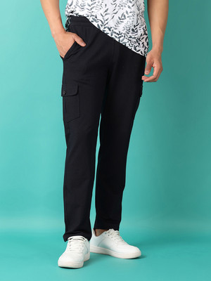 V-MART Solid Men Dark Blue Track Pants