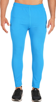 GOTO Solid Men Light Blue Track Pants