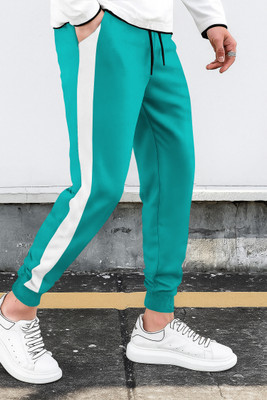 KELONBRO Colorblock Men Green Track Pants