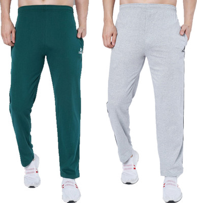 Diwazzo Solid Men Green, Silver Track Pants