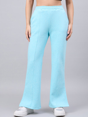 98 Degree North Solid Women Blue Track Pants