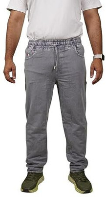 RED-FOST Solid Men Grey Track Pants