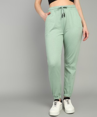 Trendyol Solid Women Light Green Track Pants