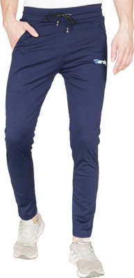 Burdy Solid Men Blue Track Pants