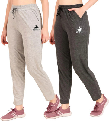 SEAPRINT Solid Women Grey, Grey Track Pants