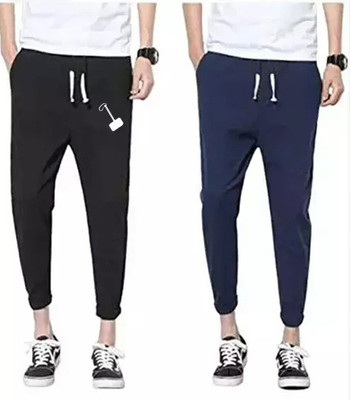 mfb Solid Men Blue Track Pants