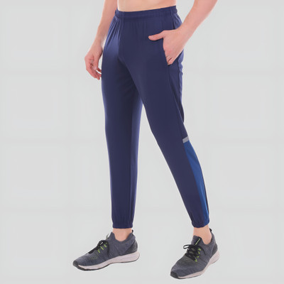 ALPTRA Solid Men Dark Blue Track Pants