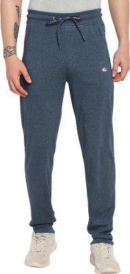 Allen Cooper Solid Men Blue Track Pants