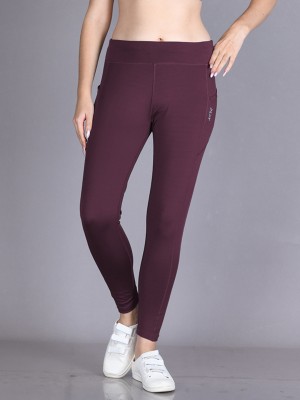 Lyra Solid Women Maroon Track Pants