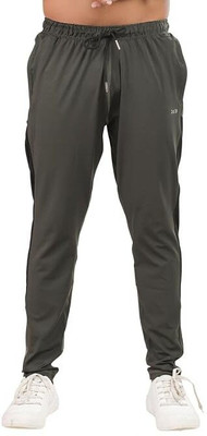 24 Street Solid Men Green Track Pants