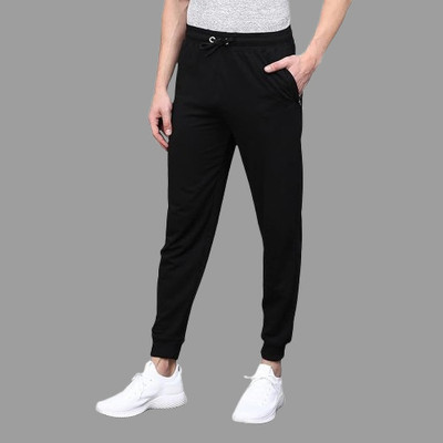 AR 9 Solid Men Black Track Pants