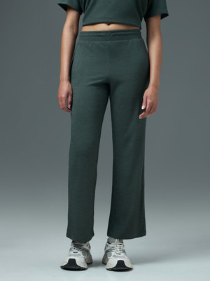 TECHNOSPORT Solid Women Green Track Pants