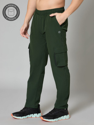 Turnfit Solid Men Olive Track Pants