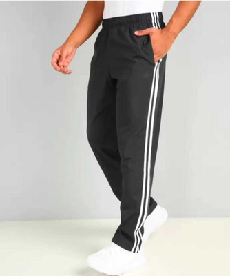 L Fashion Jeans Striped Men Black, Grey Track Pants