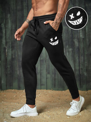 NB NICKY BOY Printed Men Black Track Pants