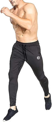 O3e Printed Men Black Track Pants