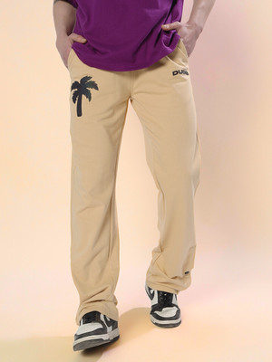 WEARDUDS Self Design Men Beige Track Pants