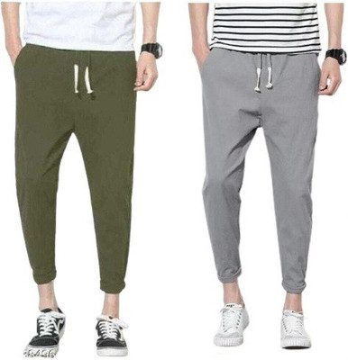 Royal-E-Kashmir Solid Men Grey, Green Track Pants