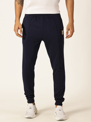 Thomas Scott Solid Men Blue Track Pants