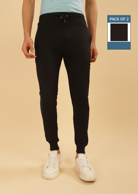 Force NXT Solid Men Black Track Pants