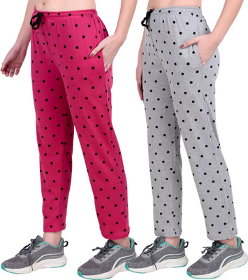JECKWARD Polka Print Women Multicolor Track Pants