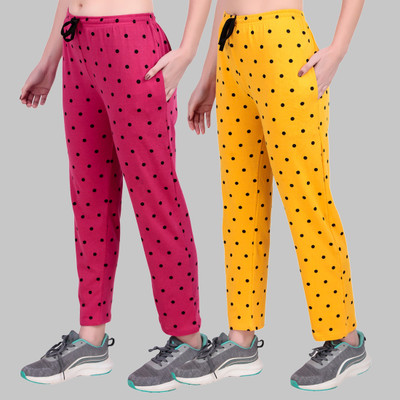 JECKWARD Polka Print Women Multicolor Track Pants