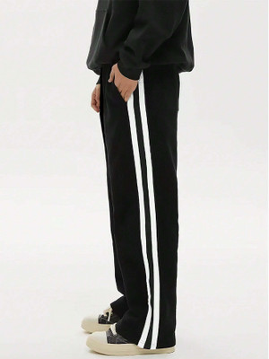 Dockstreet Striped Men White Track Pants