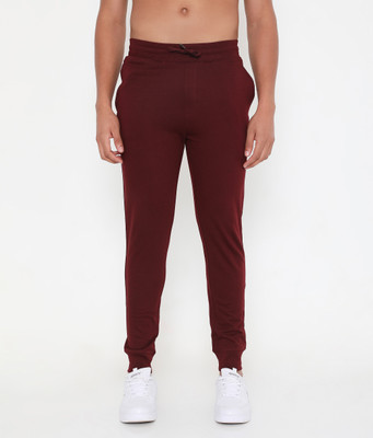Rivolta Solid Men Maroon Track Pants