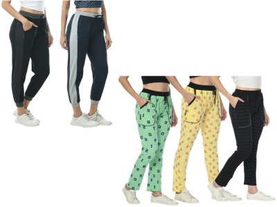 Indistar Printed, Striped Women Multicolor Track Pants