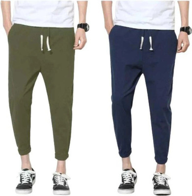 HoC Solid Men Blue, Green Track Pants