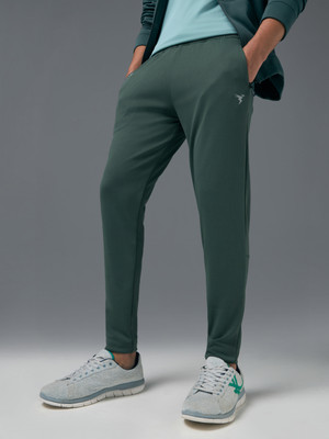 TECHNOSPORT Solid Men Green Track Pants