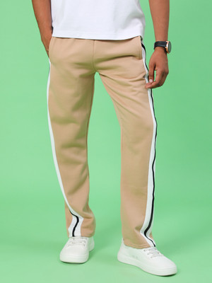 V-MART Colorblock Men Brown Track Pants