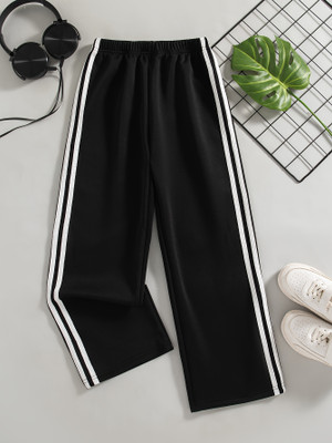 Dockstreet Striped Women White Track Pants