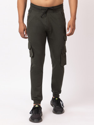 GEE 5 Solid Men Dark Green Track Pants