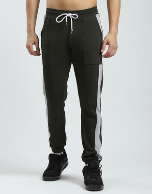 Rock.it Solid Men Green Track Pants