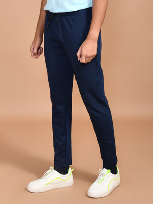 SKYKNIT Solid Men Dark Blue Track Pants