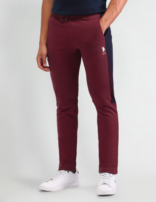 U.S. POLO ASSN. Solid Men Red Track Pants