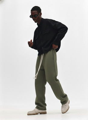 Dockstreet Striped Men Olive Track Pants