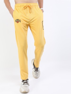 HIGHLANDER Solid Men Yellow Track Pants