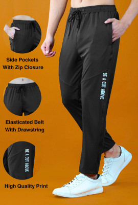 HEATHEX Printed Men Black Track Pants
