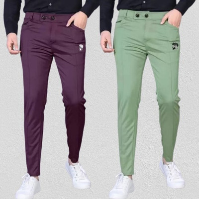 kkgarment Solid Men Purple, Green Track Pants