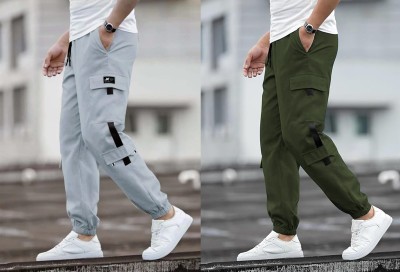 NKNK SPORTS Solid Men Grey, Olive Track Pants