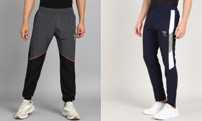 YUNEK Colorblock Men Multicolor Track Pants