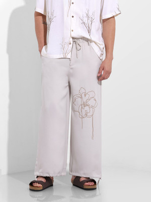 The Indian Garage Co. Printed Men White Track Pants