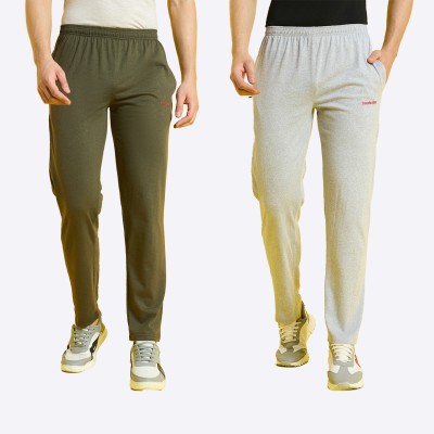 bearbrother Solid Men Olive, Grey Track Pants