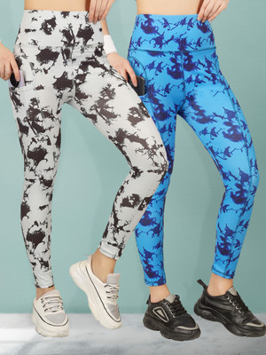 BEYOGINI Printed Women Grey, Blue Track Pants