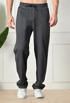 GLITO Solid Men Grey Track Pants